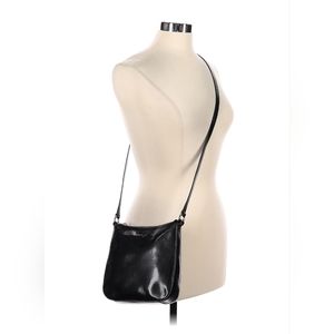 Monsac Original Black Italian Leather Crossbody Bag NWOT